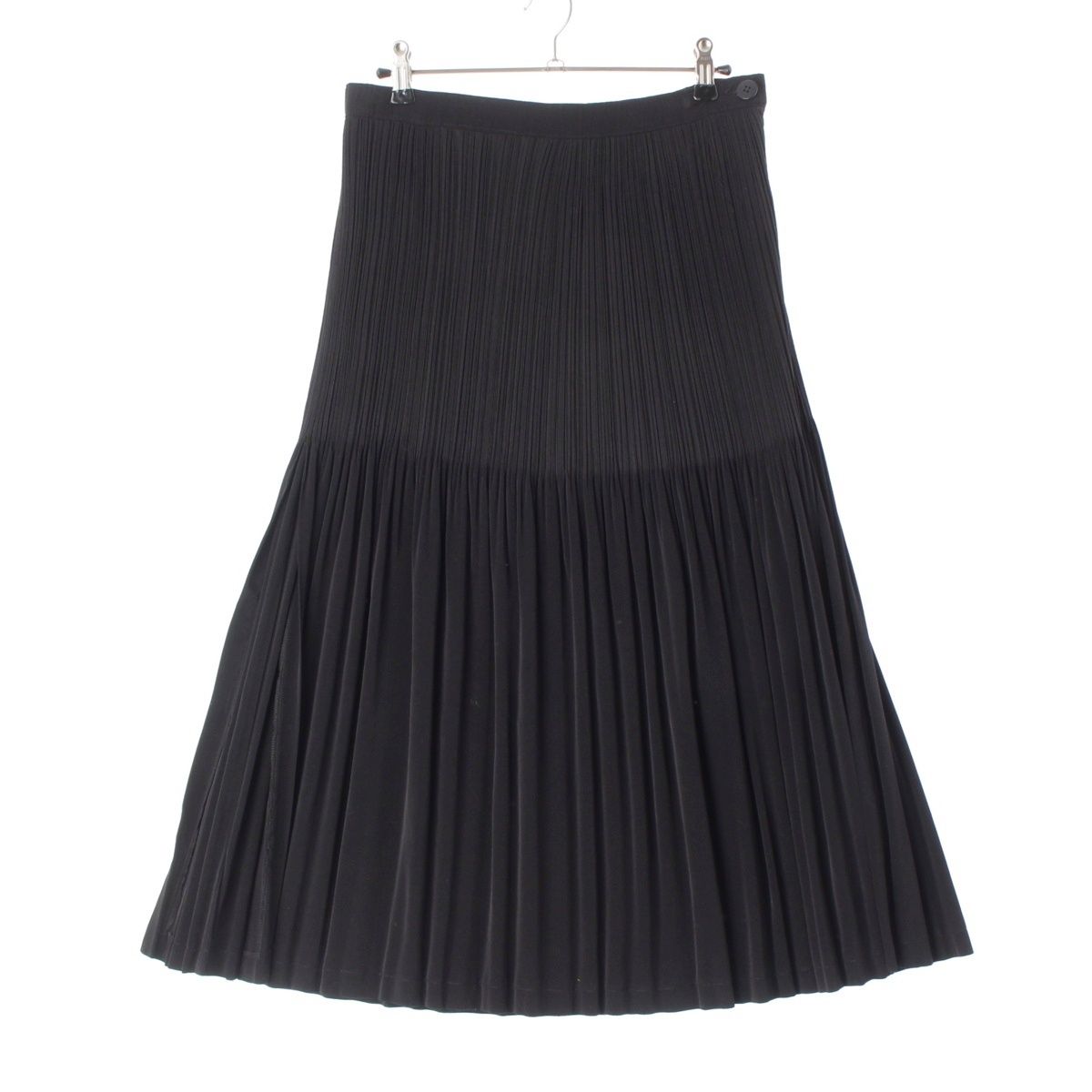 イッセイミヤケ フェット プリーツ フリル スカート IF52FG245 ブラック 02