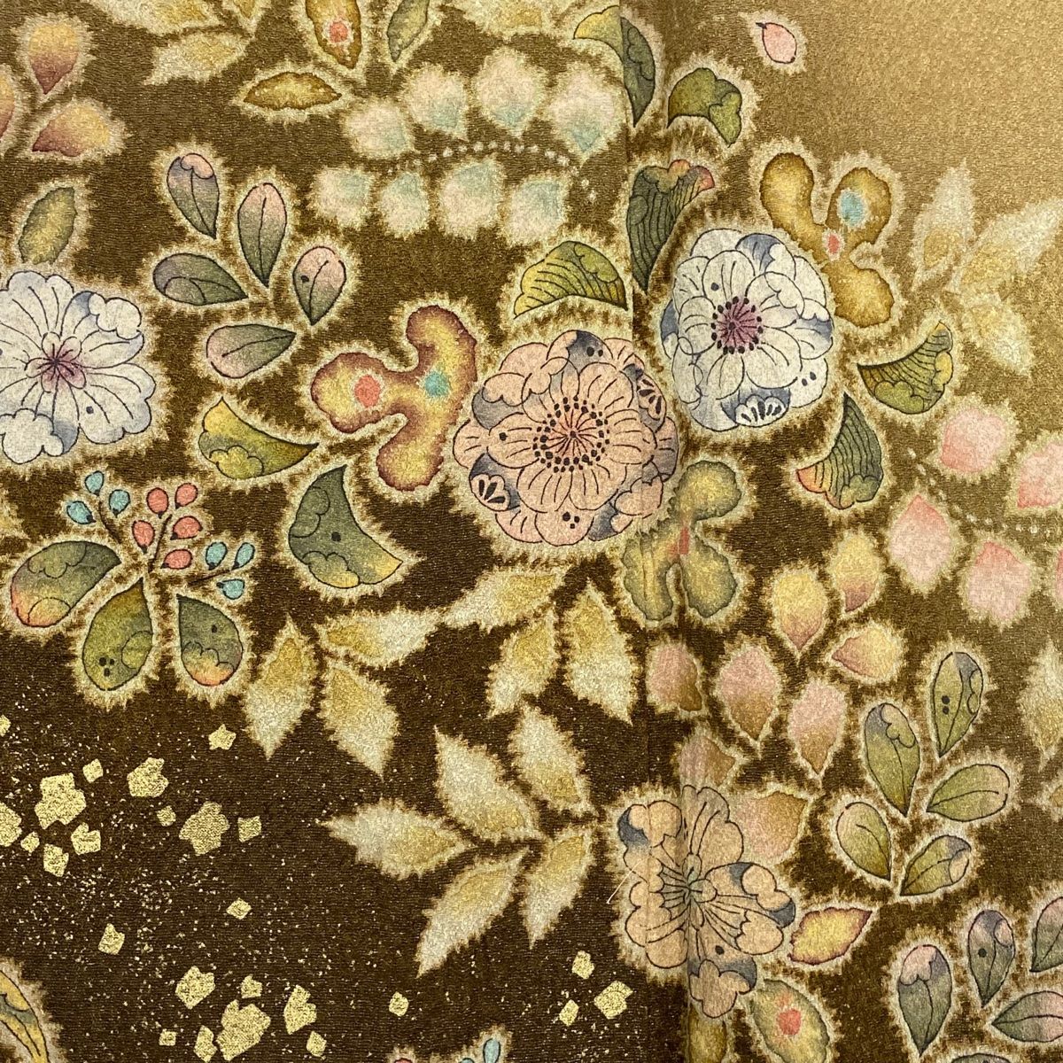 訪問着 身丈157.5cm 裄丈64.5cm M 袷 翠山工房 やまと 落款 辻が花 銀