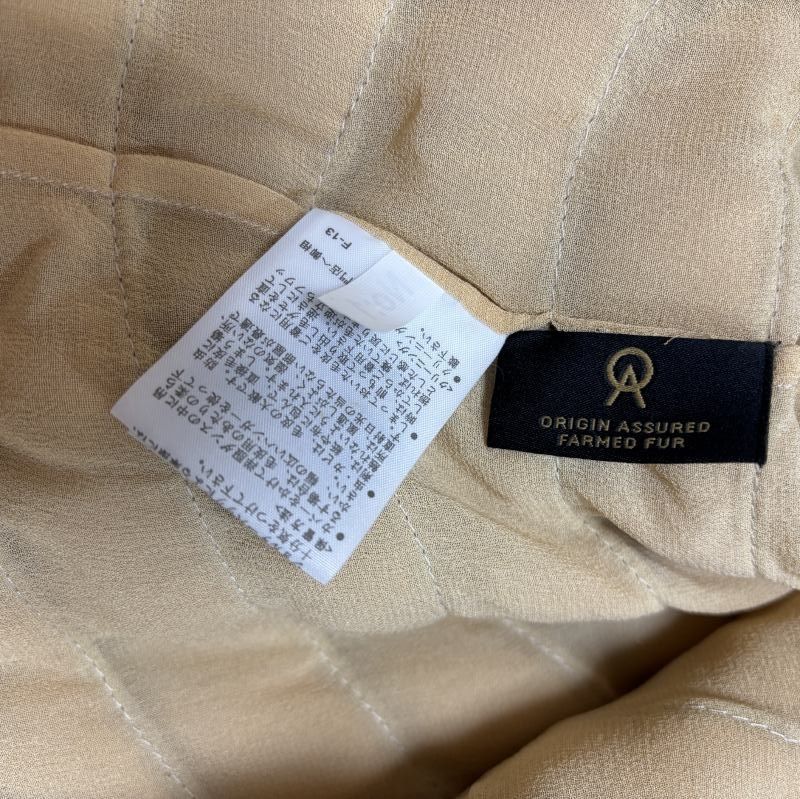 NORTHERNWORLD BY mizuno 　SAGA FURS　ブルーフォックス　ファーベスト　キャメル　L NORTHERNWORLD BY mizuno SAGA FURS ブルーフォックス ファー