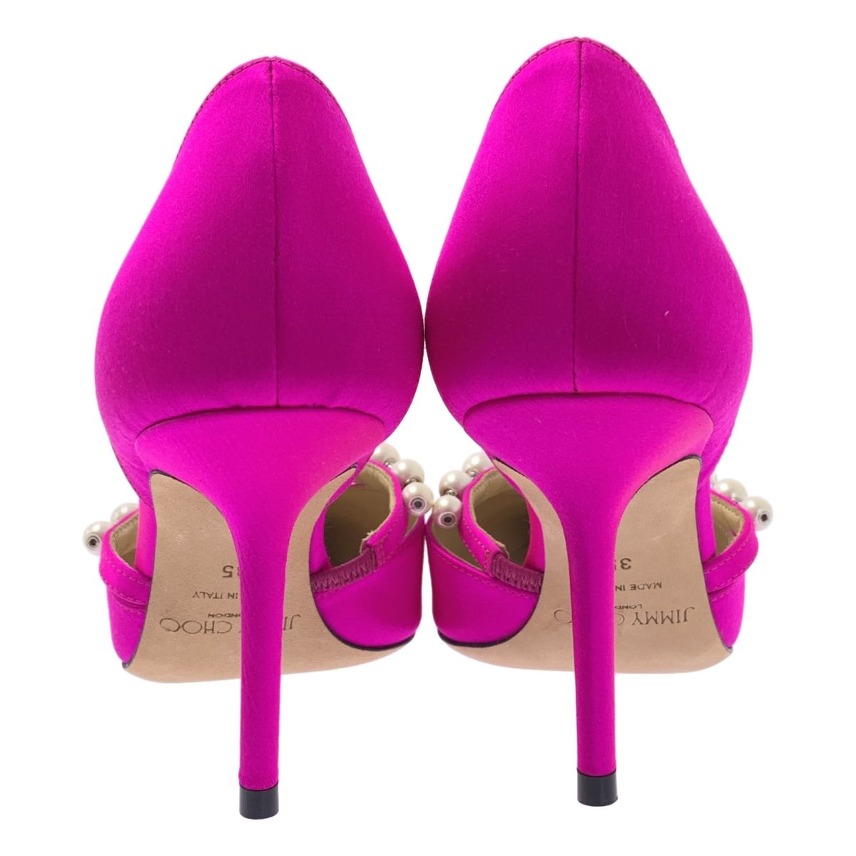 新品】 JIMMY CHOO / ジミーチュウ | AURELIE 85 SATIN W/PEARLS 