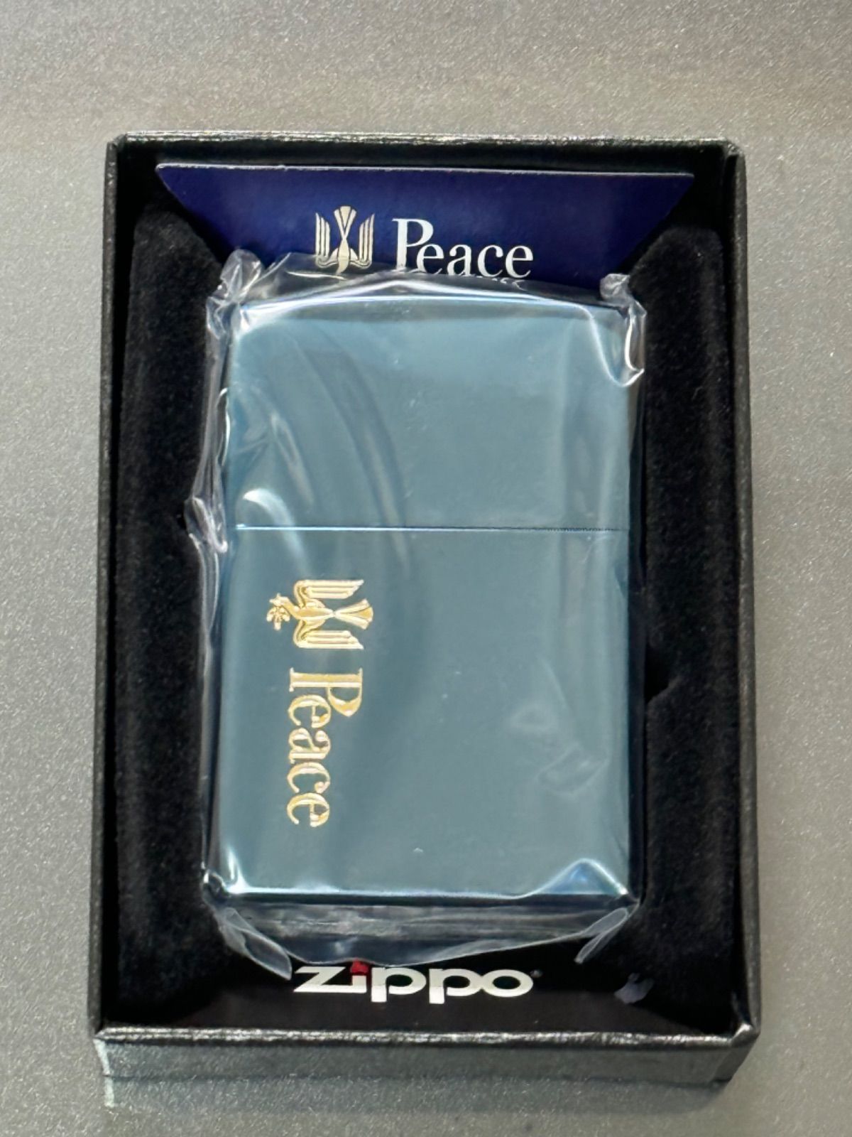 zippo Peace ブルーチタン 希少 刻印 限定品 たばこメーカー