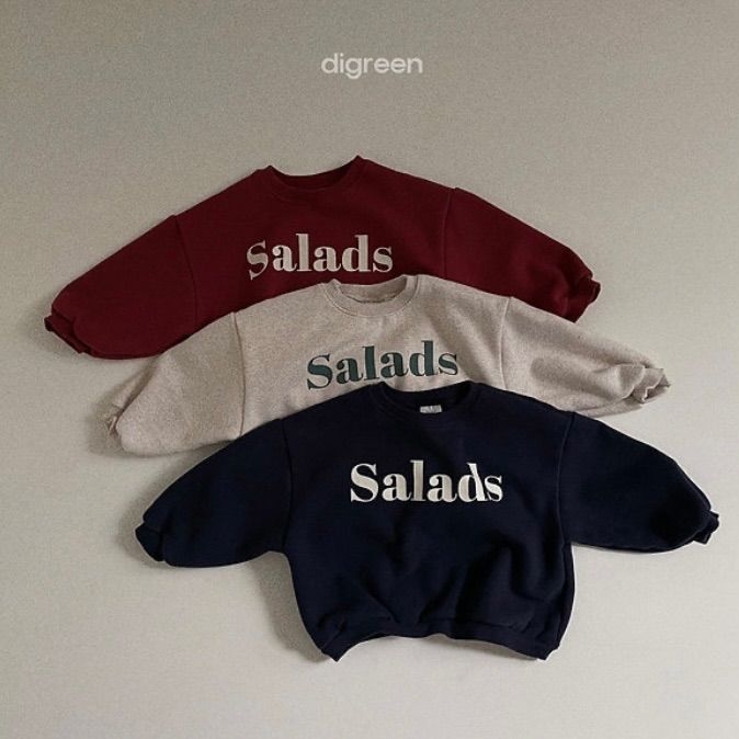 最先端 4枚韓国 kids digreen salads sweat shirt tech.muhoko.org