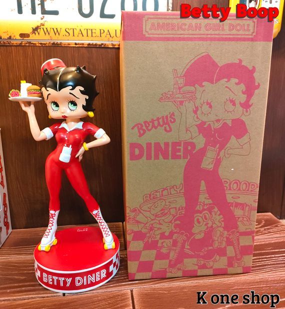 大きめ【ベティブープ ダイナーフィギュア】H30.5cm Betty Boop American Figure ベティちゃん DINER 送料無料  アメリカン雑貨 カフェ バー ガレージ 店舗 - メルカリ