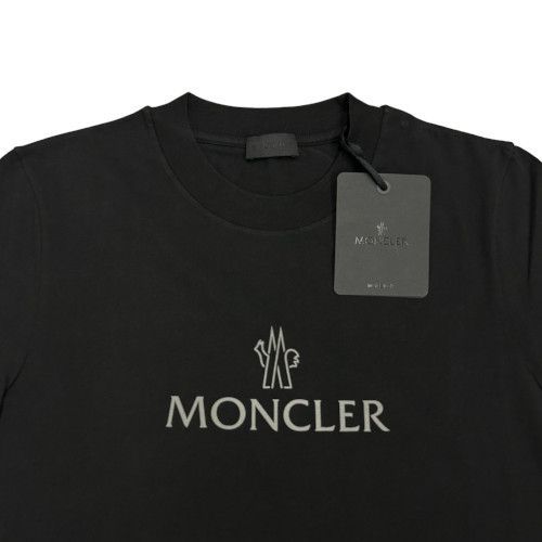 新品 MONCLER リフレクターロゴ サイドメッシュ Tシャツ ブラック モンクレール