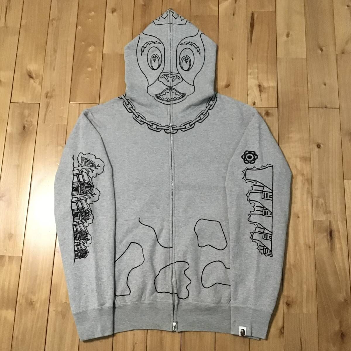 ホルスタイン パーカー Lサイズ グレー Holstein full zip hoodie a 