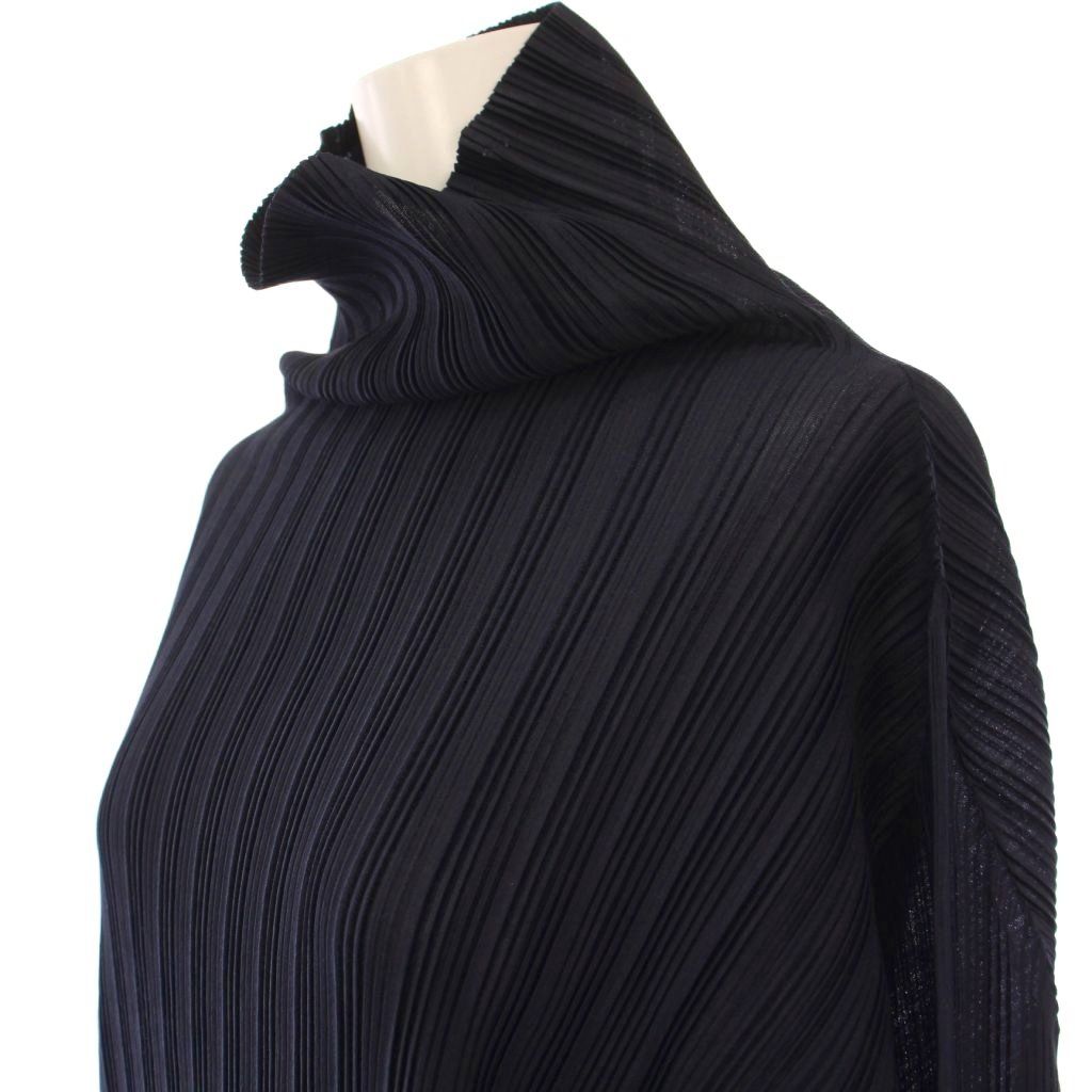 最終お値下イッセイミヤケ PLEATS PLEASE ハイネック長袖 サイズ3 プリーツプリーズ PLEATS PLEASE イッセイミヤケ カットソー