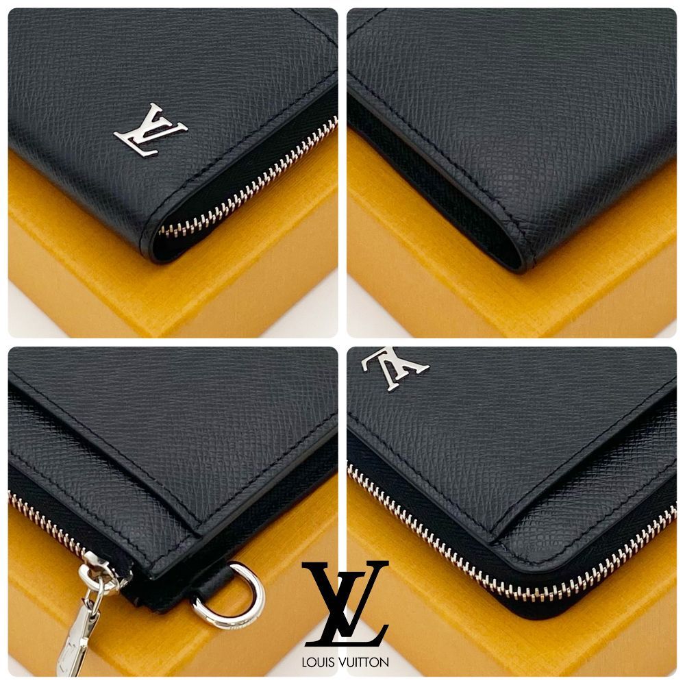 【最高峰品】ルイヴィトン LOUIS VUITTON タイガ ジッピー・ドラゴンヌ M69409 FRID ICチップ ノワール ブラック 送料無料  送料込み