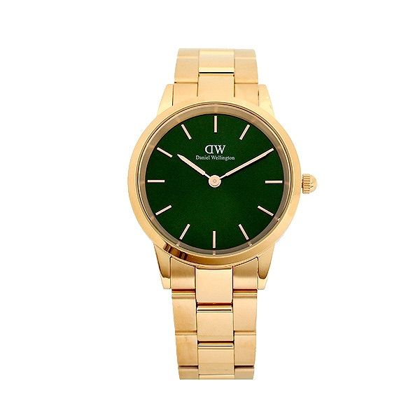 スウェーデン発ウォッチブランド ダニエルウェリントン 腕時計 ICONIC LINK EMERALD 28 ローズゴールド DW00100421 グリーン アナログ おしゃれ 誕生日 記念 プレゼント ギフト 送料無料