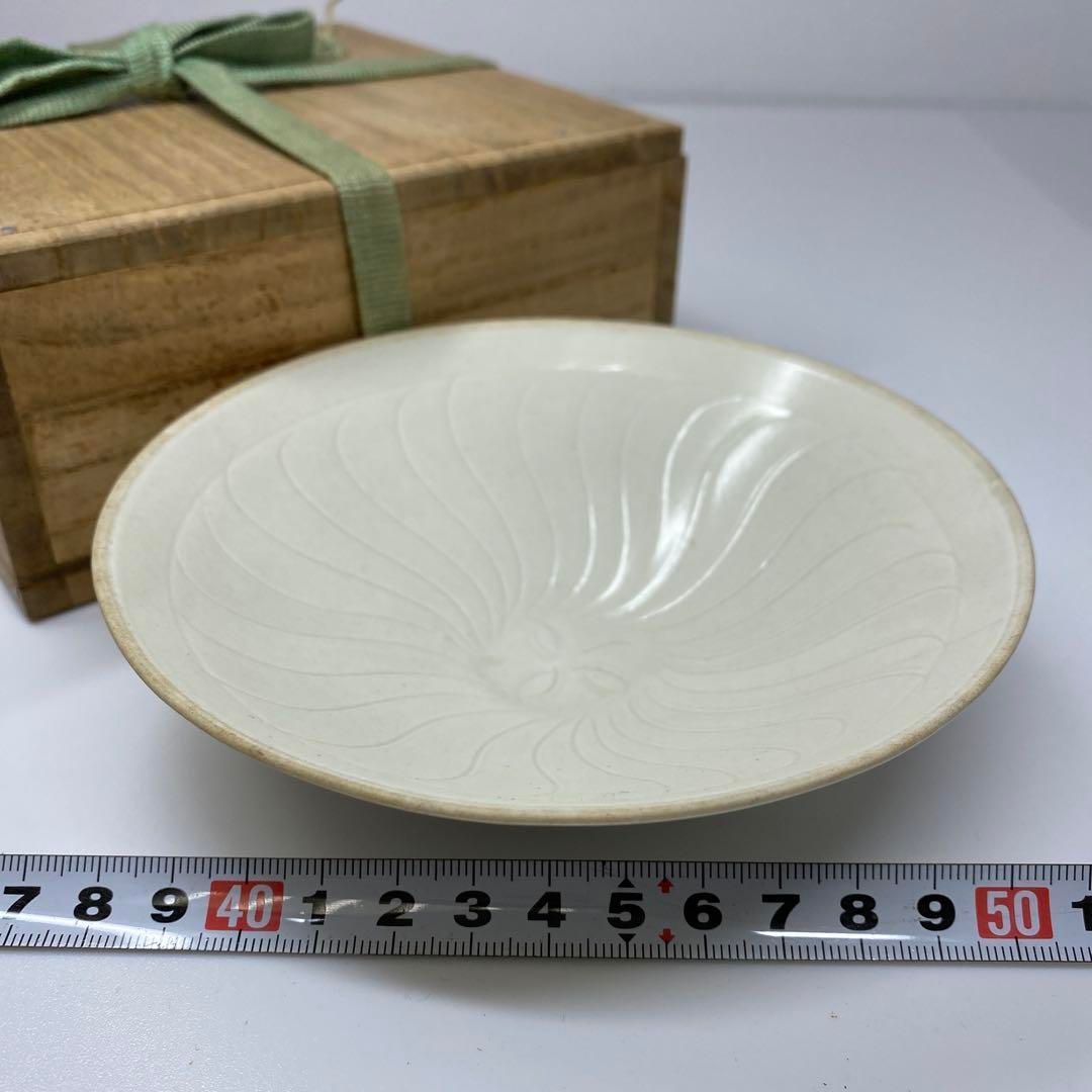 中国宋時代 白磁茶碗 幅約13.4㎝ 木 東さ6-1214