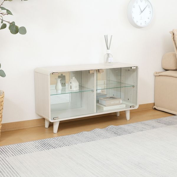 コレクションシェルフ クレール ワイド ホワイトウォッシュ 組立品 代引不可 WWW_KANDAIZUMI_COM