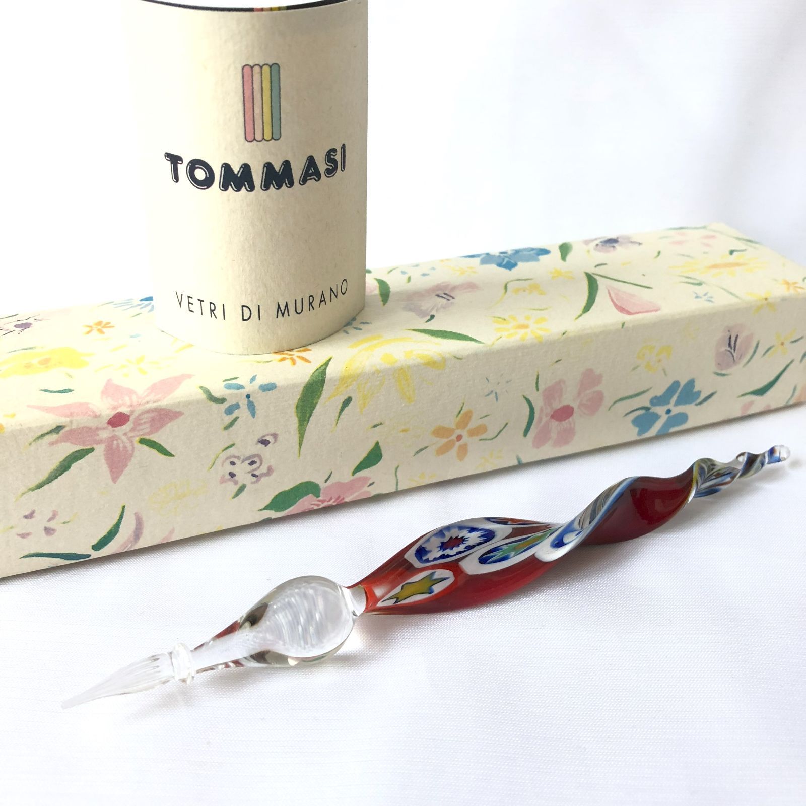 MURANO ムラーノガラス ベネチアングラス ナプキンホルダー 小物入れ 飾り MURANO ムラーノガラス ベネチアングラス ナプキンホルダー 小物