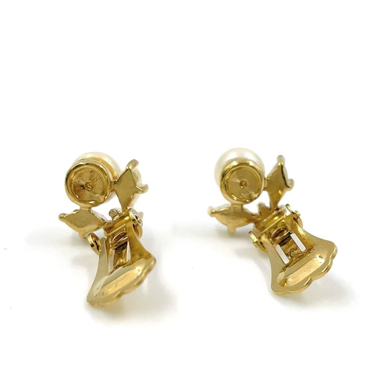 Christian Dior スリーストーン パールデザイン ラインストーン