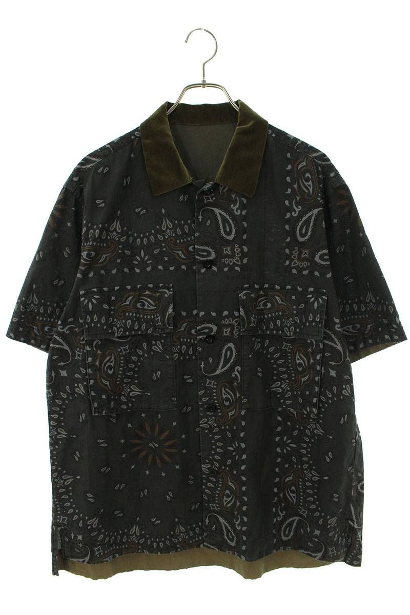 サカイ 23AW 23-03153M Bandana Print Shirt バンダナプリント半袖