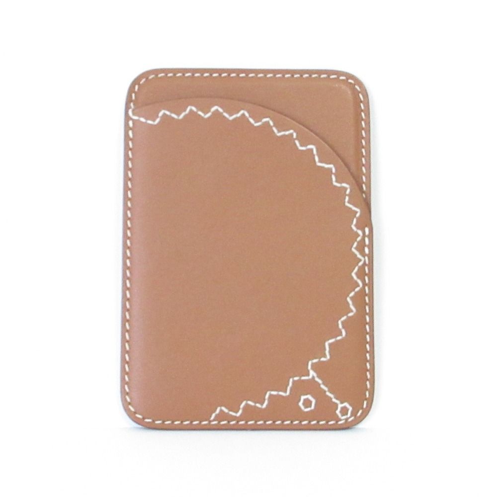 HERMES エルメス MAGSAFE対応 2025年製 ヴォースウィフト レザーカードケース iPhone用 B刻印 エマン エリッソン ブラウン メンズ レディース 古着
