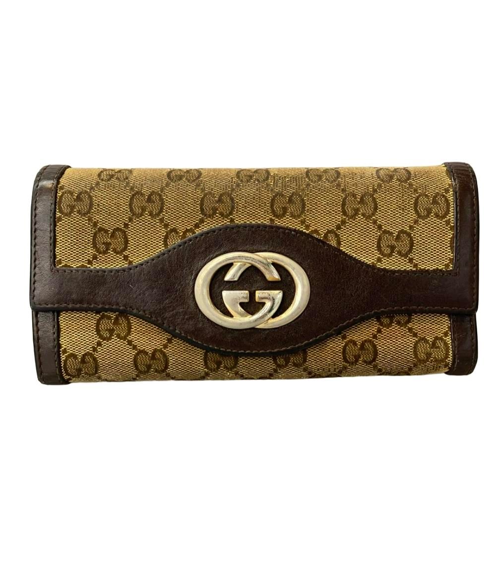 箱付 GUCCI 二つ折り長財布 GGキャンパス 楽天市場】【財布】GUCCI グッチ GGキャンバス Wホック ダブル