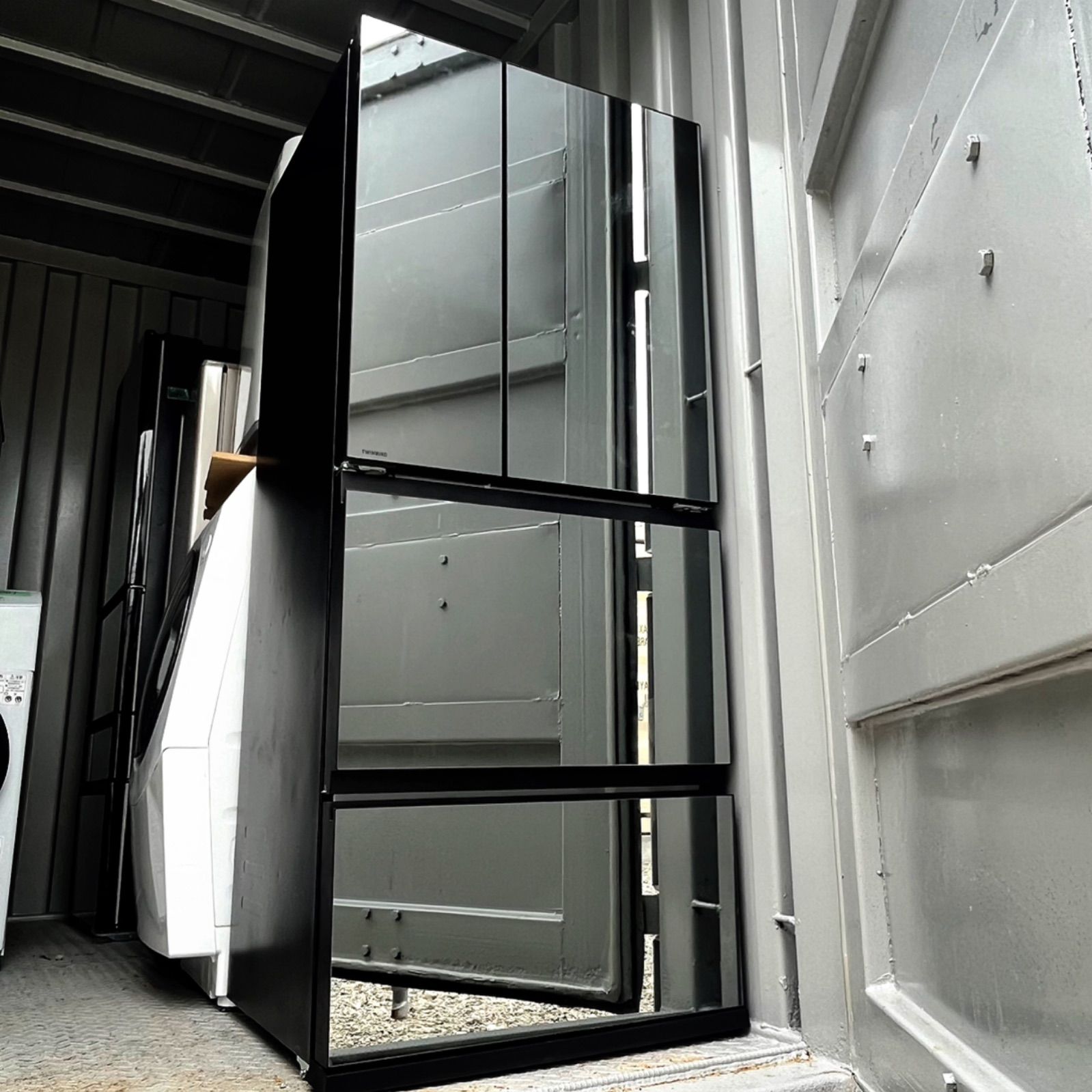 取付無料！最新！タッチ＆ビュー機能付き クリスタルミラー4ドア冷蔵庫