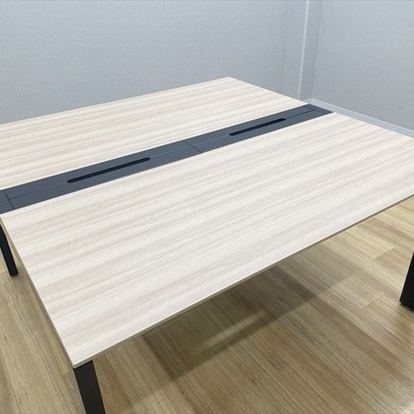 フェアな フリーアドレスデスク フレイ 2枚天板 両面タイプ 平机 イナバ ナチュラルウッド