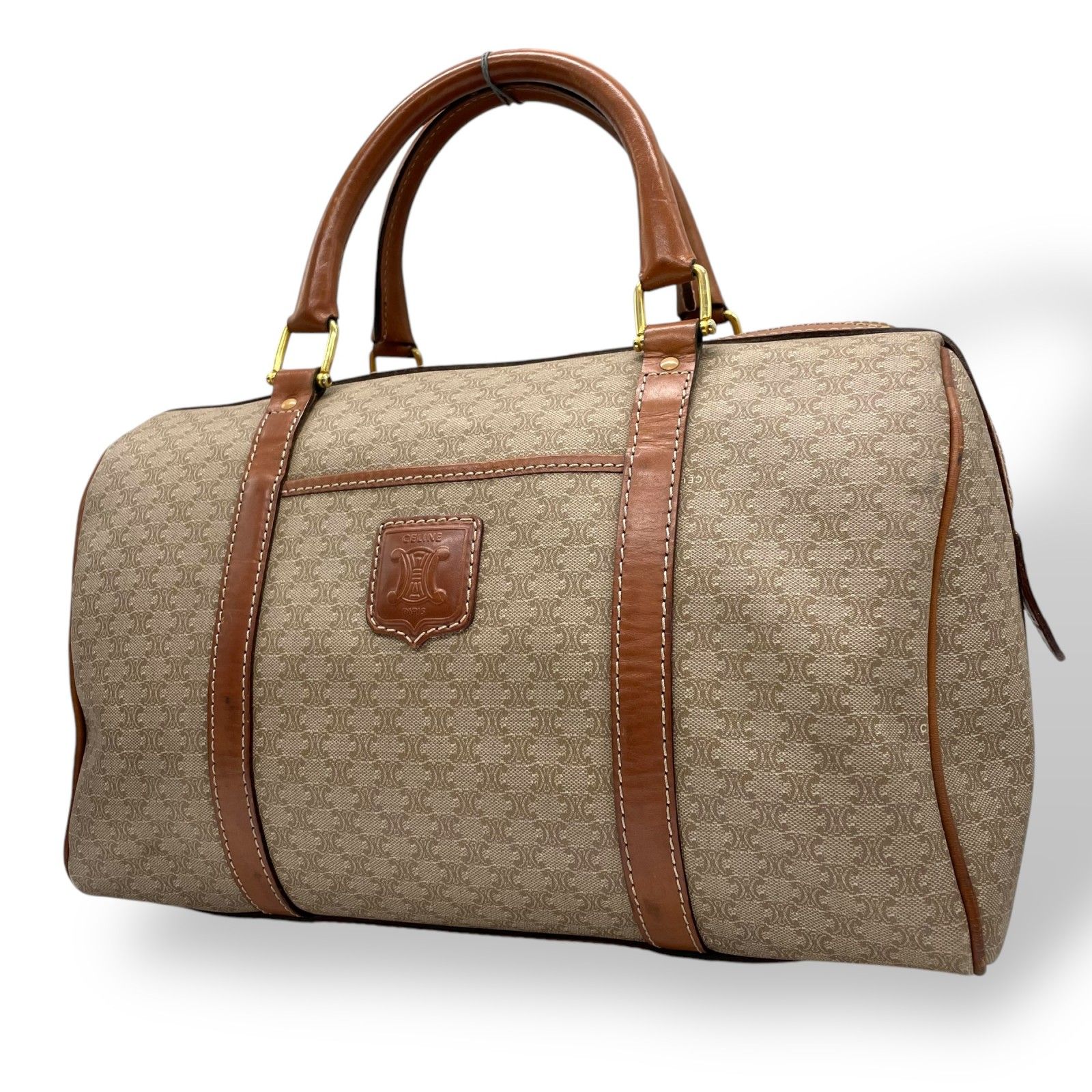 セリーヌ レザー トリオンフ ゴールド金具 ミニボストン 美品