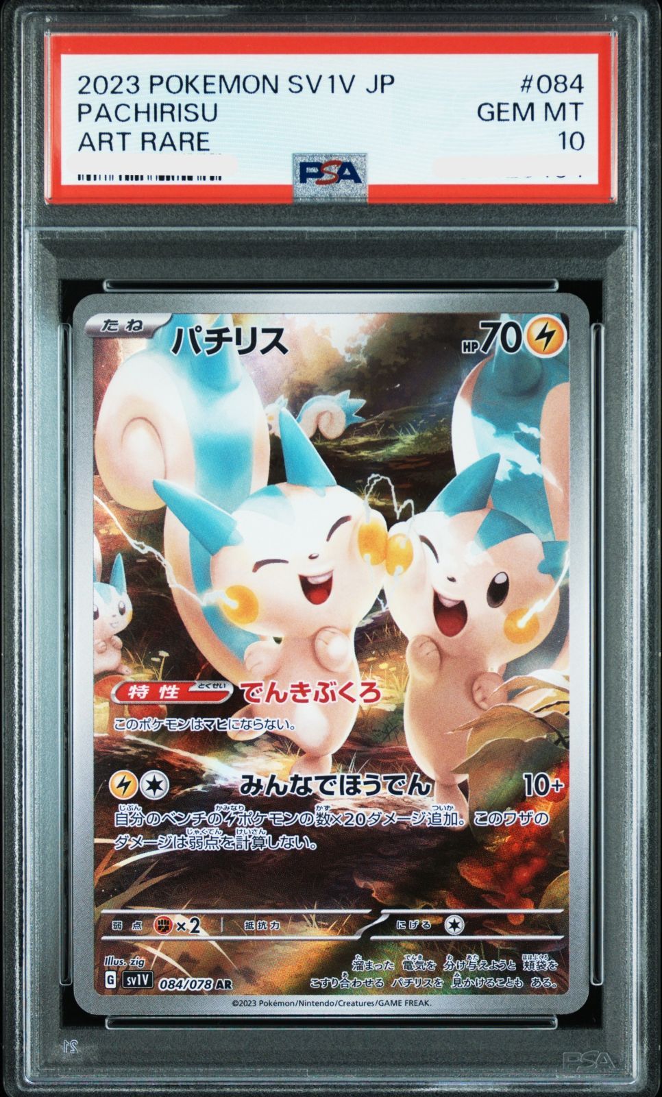 パチリス AR バイオレットex PSA10 PSA10】ポケモン パチリス AR