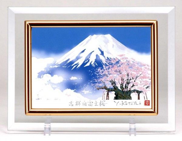 高級クリスタルシルク版画DX 赤富士桜・14968 - メルカリ