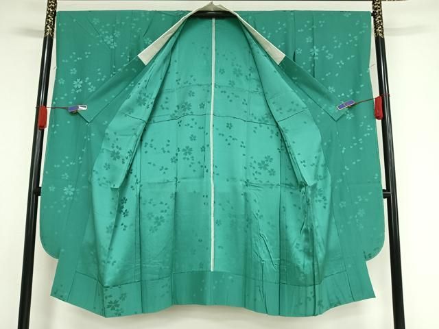 平和屋着物●紅花染 振袖用長襦袢 無双仕立て 染竹謹製 大場きみ作 証紙付き 正絹 AABA5044np