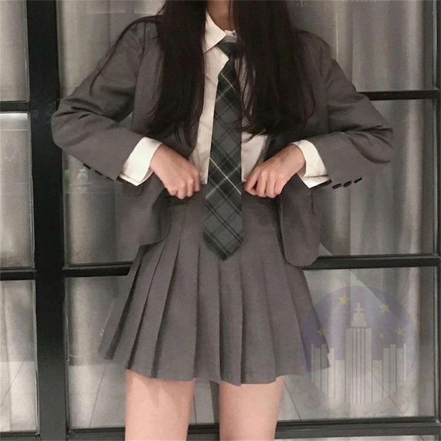 卒業式スーツ女の子韓国制服卒服小学校女子ゆったりサイズ4点セット子供服ガールズ入学式ネクタイジャケットブラウスシャツスカート