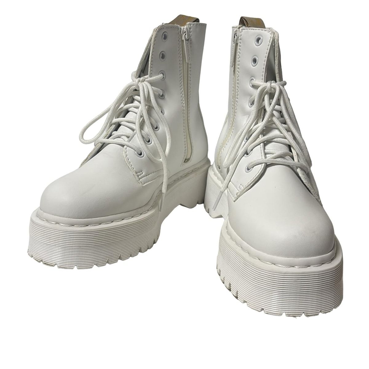 Dr.Martens ドクターマーチン ショートブーツ EU 39 レディース - 白 レースアップ レザー