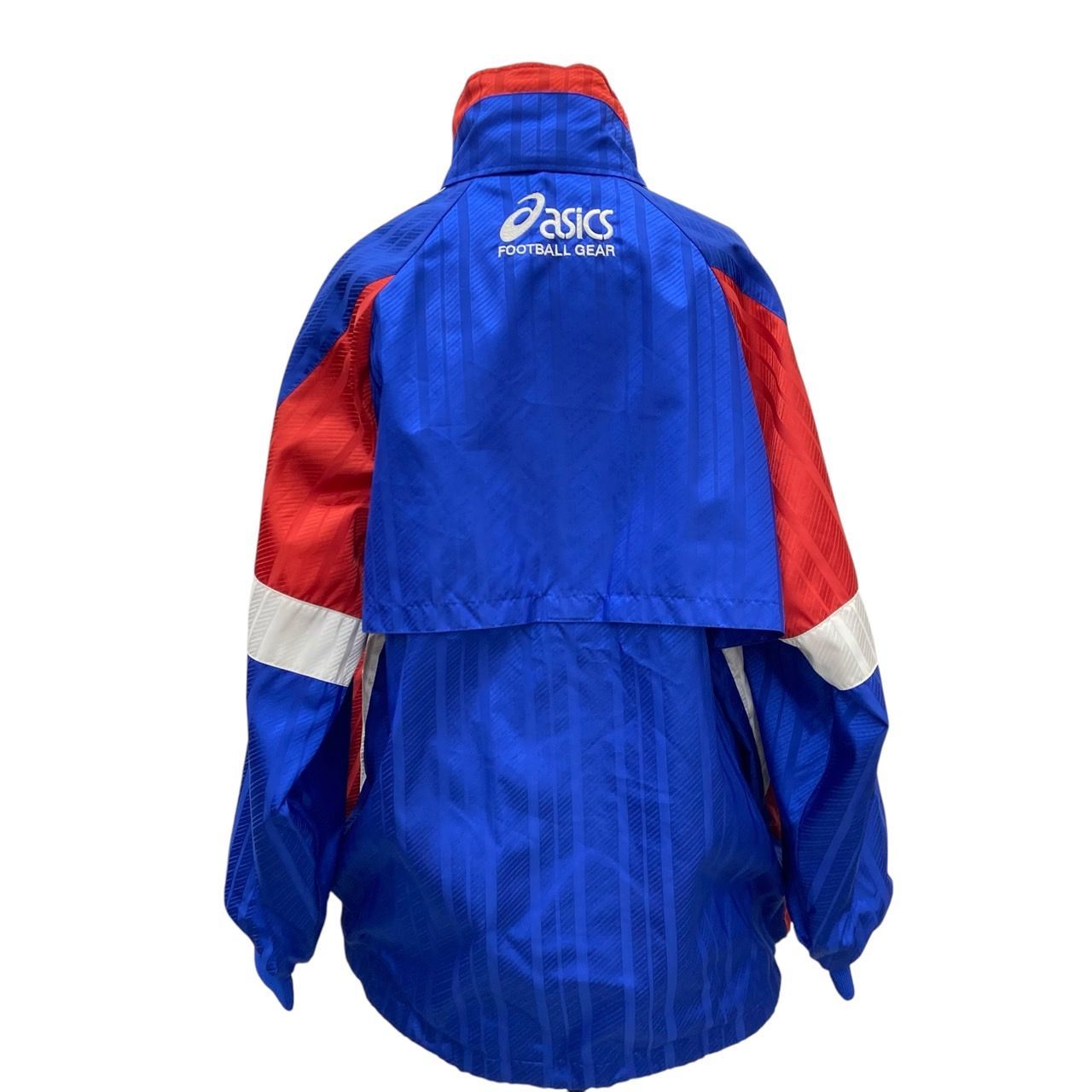 asics プルオーバー　ウィンドブレーカー 青　サッカー　ナイロン asics アシックス メンズ ウインドブレーカー トップス