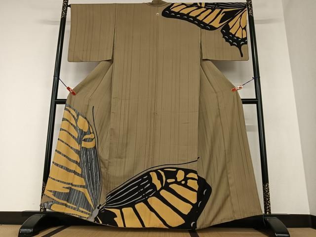 平和屋着物○訪問着 舞花弁 黒地 正絹 逸品 CAAU3171yc