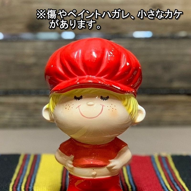 水森亜土 当時物 陶器製 貯金箱 昭和レトロ 昭和レトロ 水森亜土 陶器 貯金箱 レトロ ヴィンテージ 人形 あど