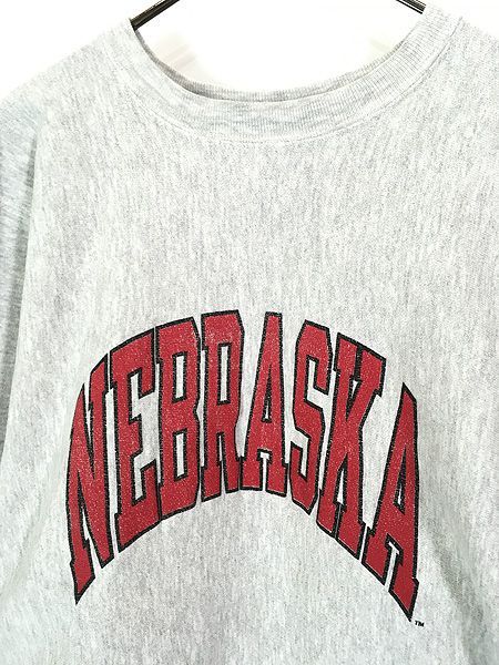 古着 90s Champion Reverse Weave 「NEBRASKA」 カレッジ リバース