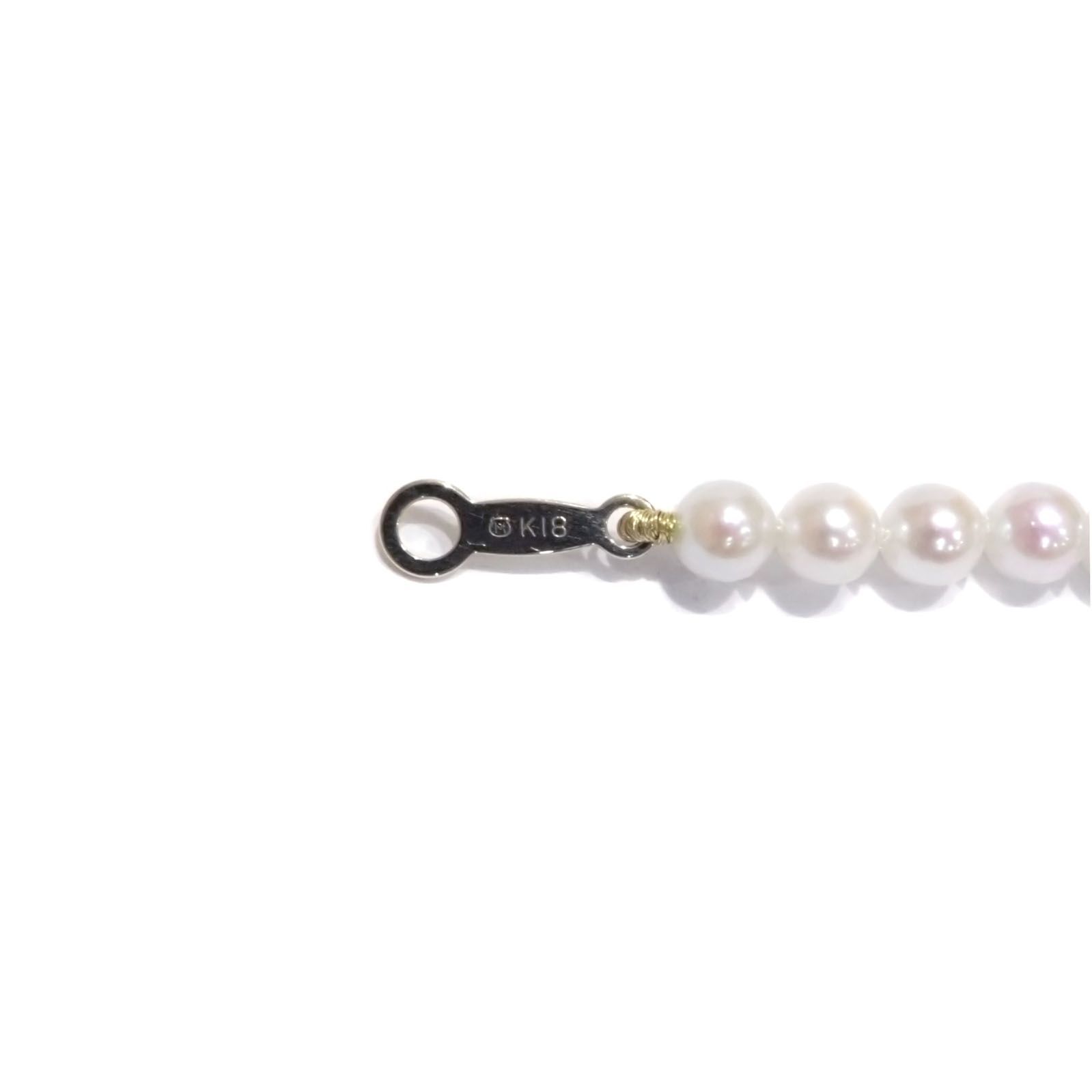 美品　ミキモト ベビーパールネックレス K18 Mチャーム MIKIMOTO ミキモト K18YG Mチャーム ベビー パール 約3.4mm位～約3.9mm