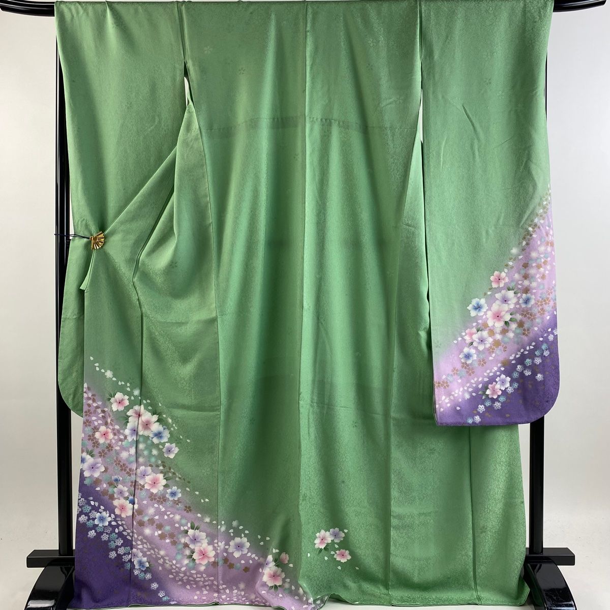 振袖 身長156-171cm 緑 正絹 振袖 身長156-171cm 緑 正絹 振袖 身長156