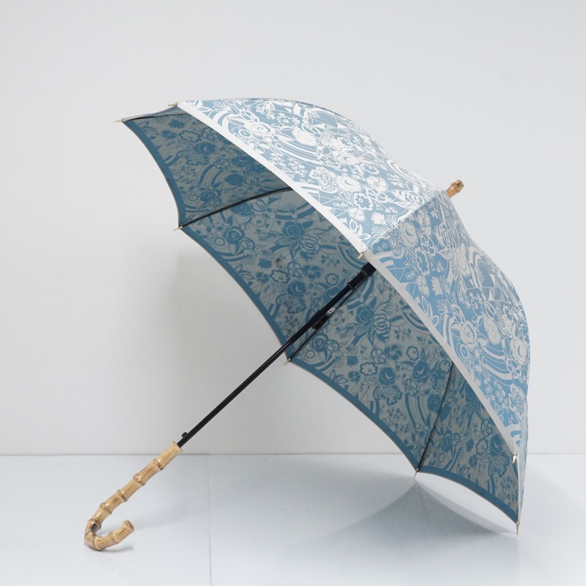 槙田商店ジャガード kirie 高級 ジャンプ 傘60cm 晴雨兼用傘 槇田商店 USED品 ジャガード kirie 更紗 高級