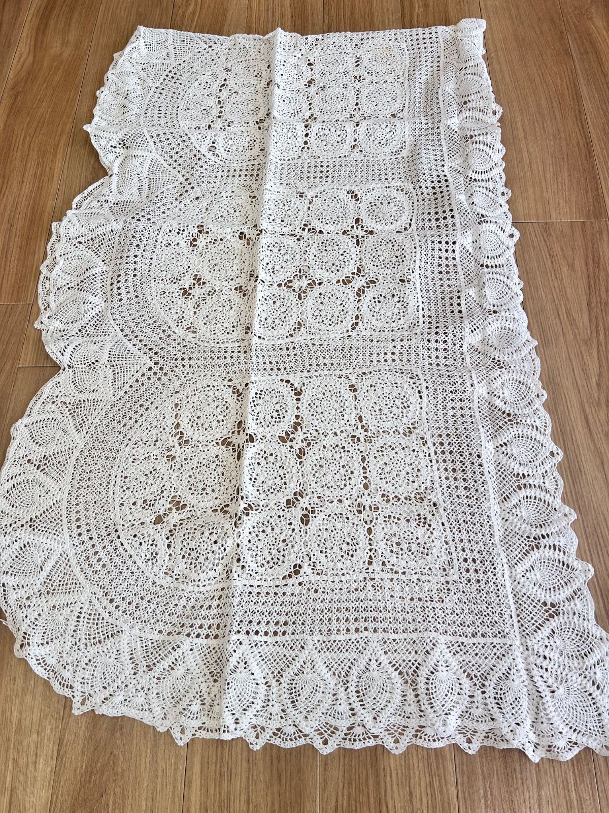 在庫処分品】ピアノカバー マルチカバー 手編みレース セルコン 75X225