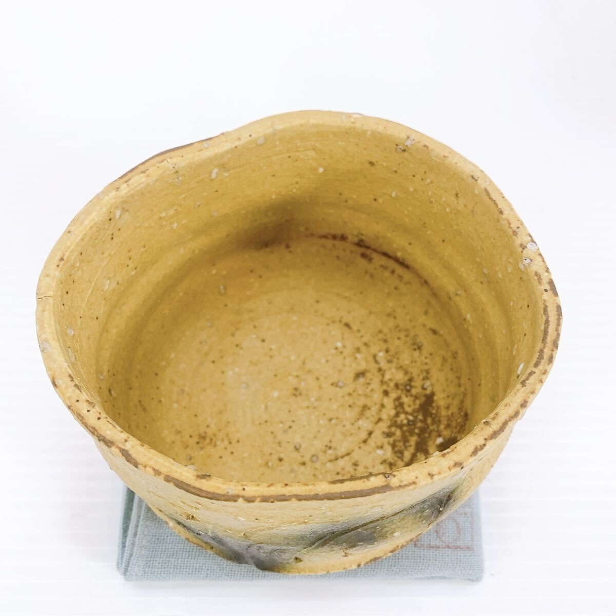 山田和 黄瀬戸茶碗 共箱 共布 栞 茶道具 真作保証 陶芸 工芸品