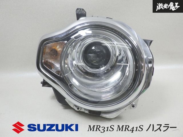 ハスラー　MR31S/MR41S　左右ヘッドライト　HID　1874　35300-65P11　35100-65P10 (X8800) 美品 磨済 破損無 ハスラー MR31S MR41S バラスト付き HID ヘッド