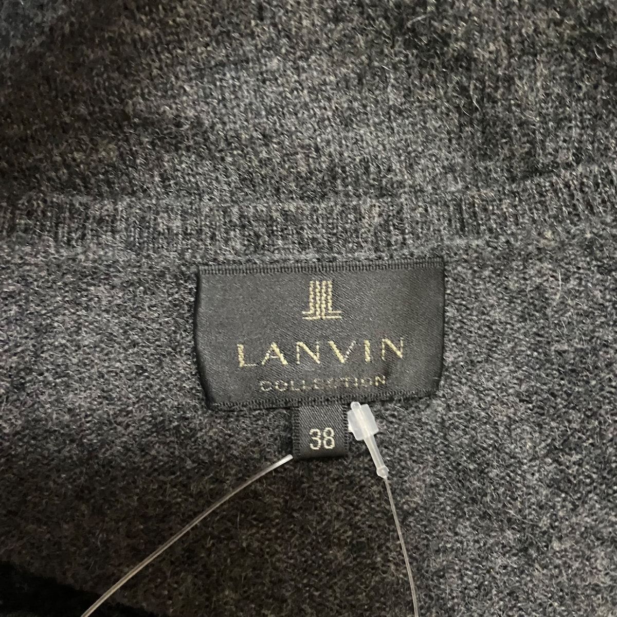 LANVIN COLLECTION(ランバンコレクション) 長袖セーター サイズ38 M レディース - 黒 Vネック/カシミヤ/レース