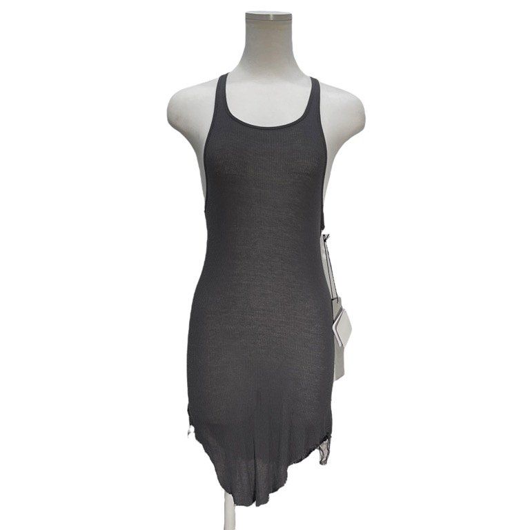 Rick Owens 18SS Basic Rib Tank Top カットオフベーシックリブタンクトップ ノースリーブ カットソー Tシャツ レディース