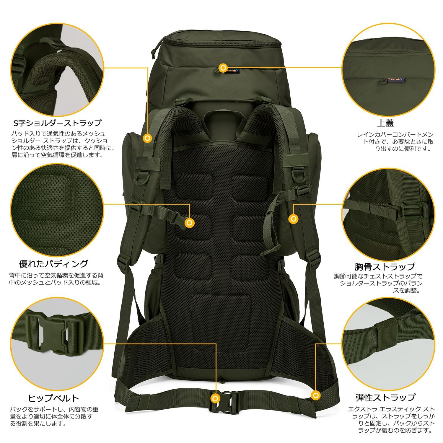 ミリタリーバックパック 登山用リュック 対応 鞄 キャンプ 軽量 バック 