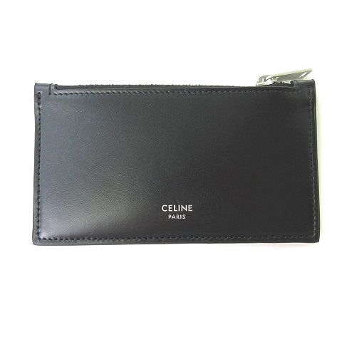◈ セリーヌ CELINE 10B682GC3 カードケース カードホルダー トリオンフキャンバス-カーフスキン ブラック ベージュ AA