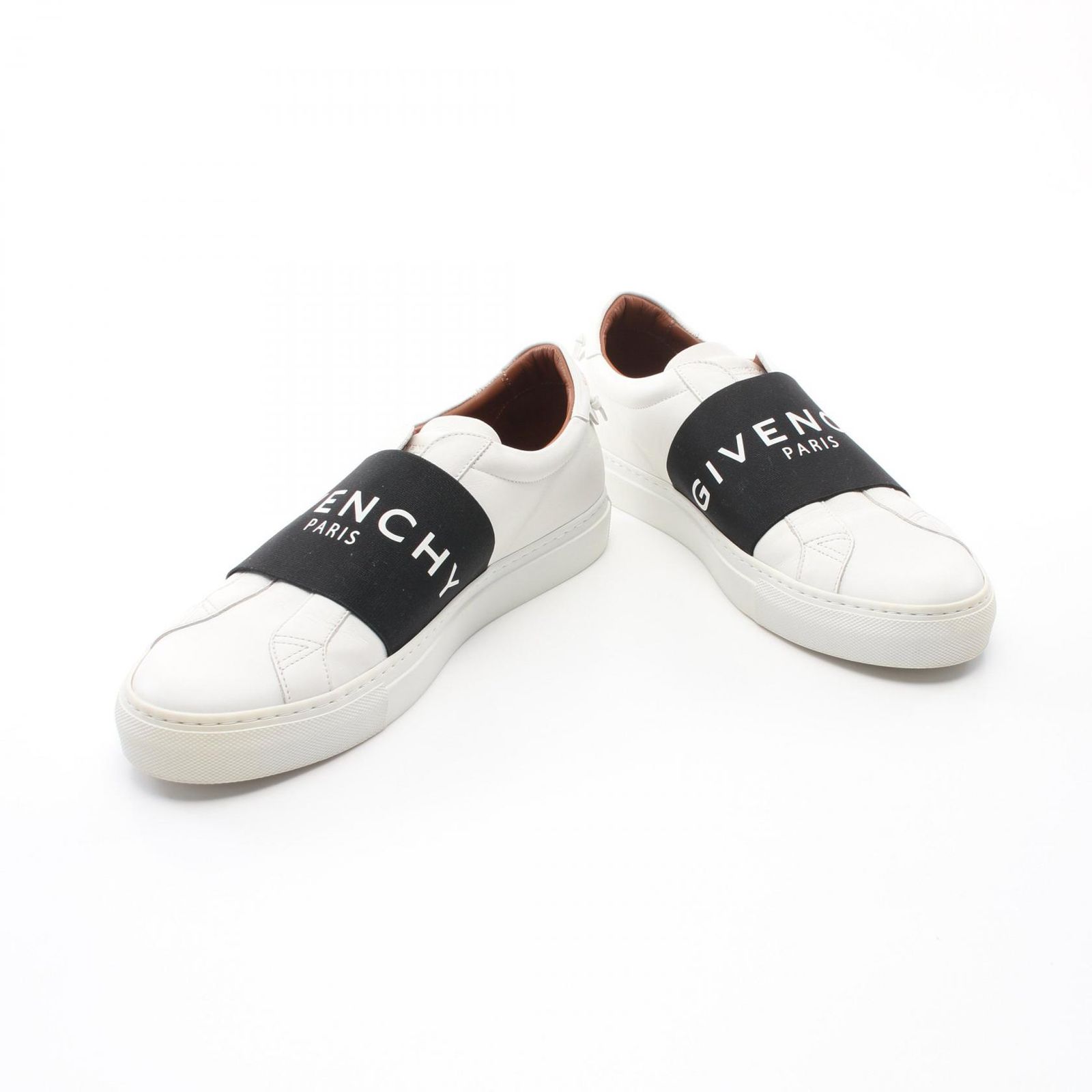 GIVENCHY ロゴバンド レザースニーカー ホワイト/ブラック 【公式通販】