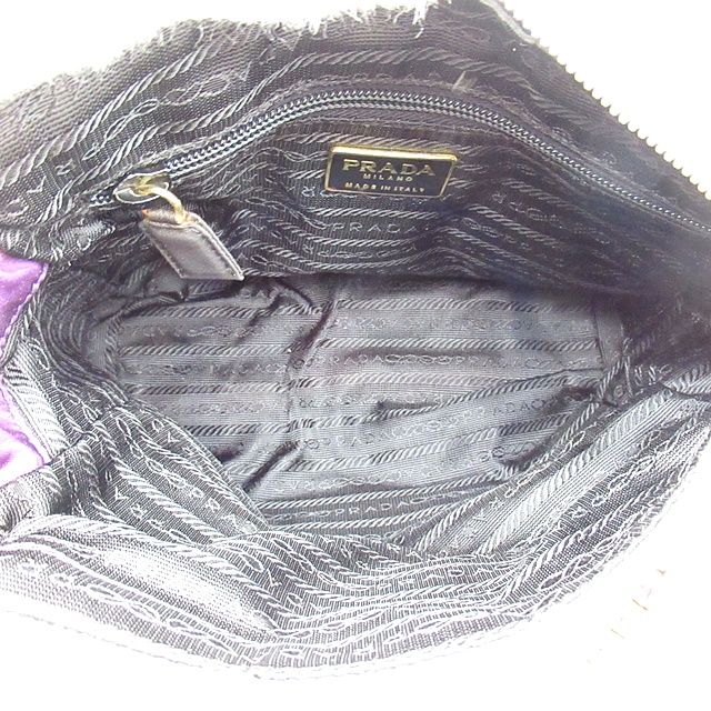PRADAチェーンショルダーバッグ B2384 ナイロンショルダーバッグ BK