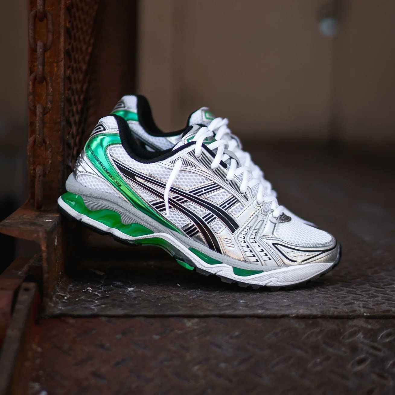 ASICS GEL-KAYANO 14 WHITE/MALACHITE GREEN 1201A019-110