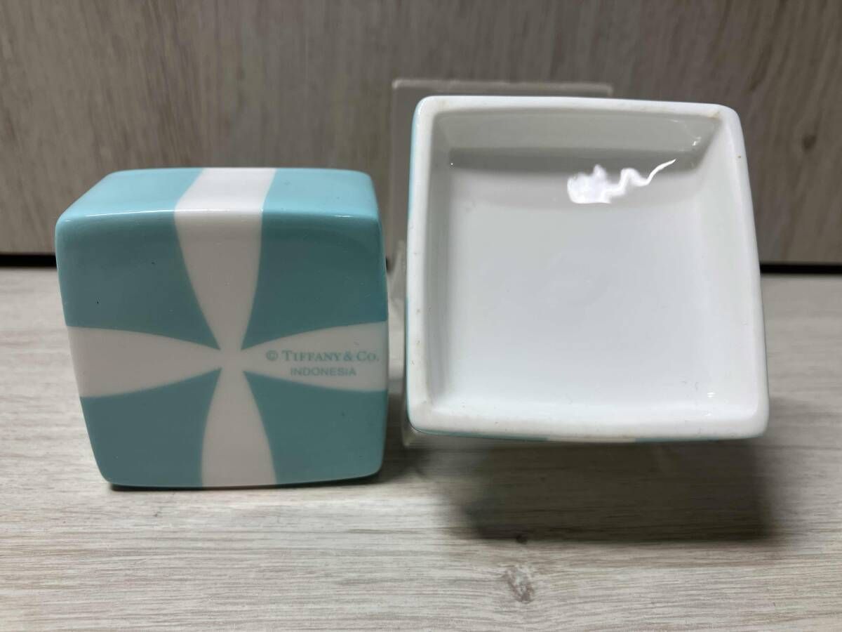 Tiffany＆Co. 小物入れ ブルーボックス 陶器 ティファニーブルー リボン ティファニー