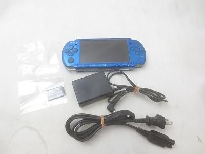 ゲーム PSP 本体 PSP3000 バイブランドブルー 動作品 充電器付き