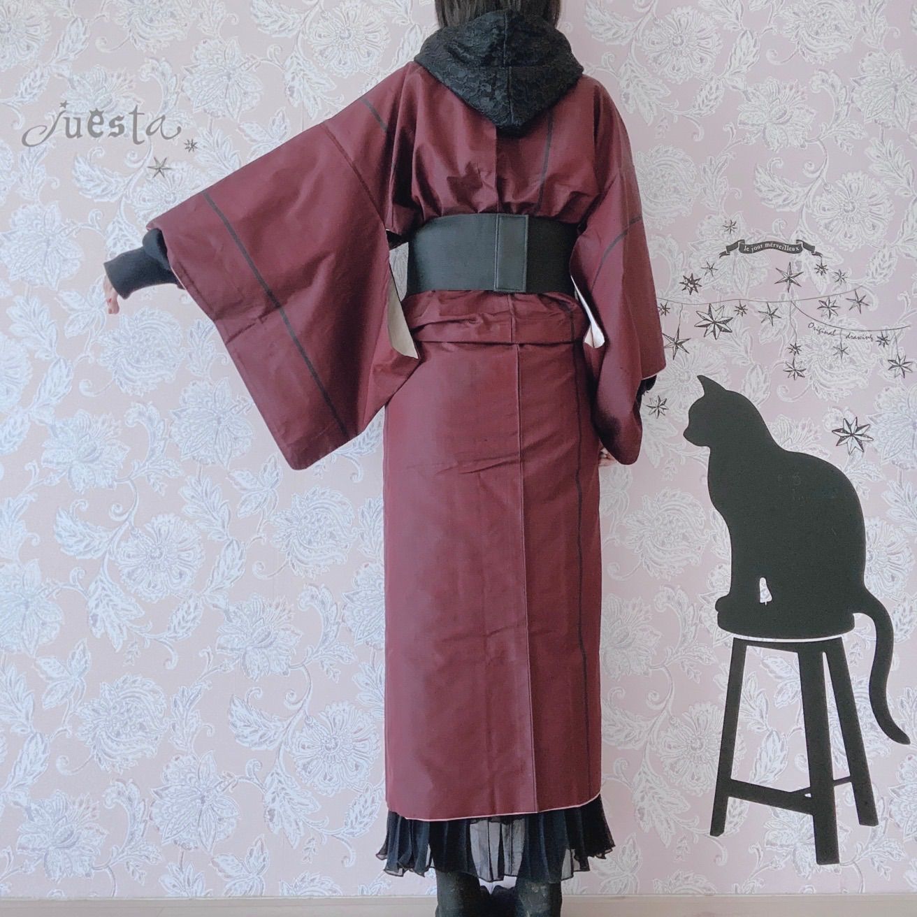 長襦袢 レトロ アンティーク 和洋折衷コーデ コスプレ 和柄 童