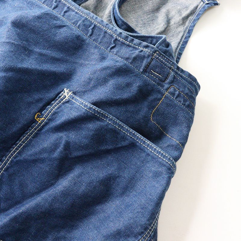  45 R rpm フォーティファイブアール 小麦デニムのエプロンドレス 加工 インディゴ ネイビー ワンピース その他 その他