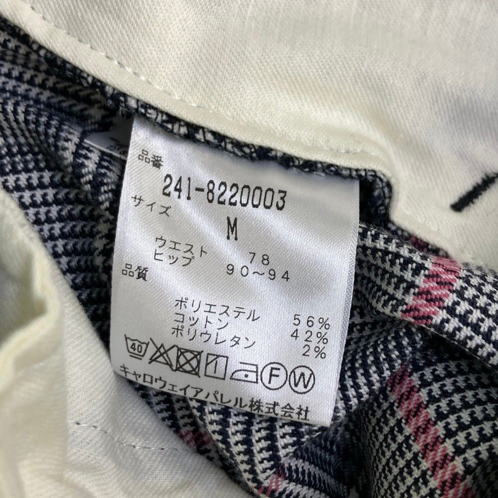 サイズ：M CALLAWAY キャロウェイ  コットン混 ストレッチパンツ グレンチェック柄 グレー系 [240101415458] ゴルフウェア メンズ ストスト サイズ：M CALLAWAY キャロウェイ コットン混 ストレッチパンツ