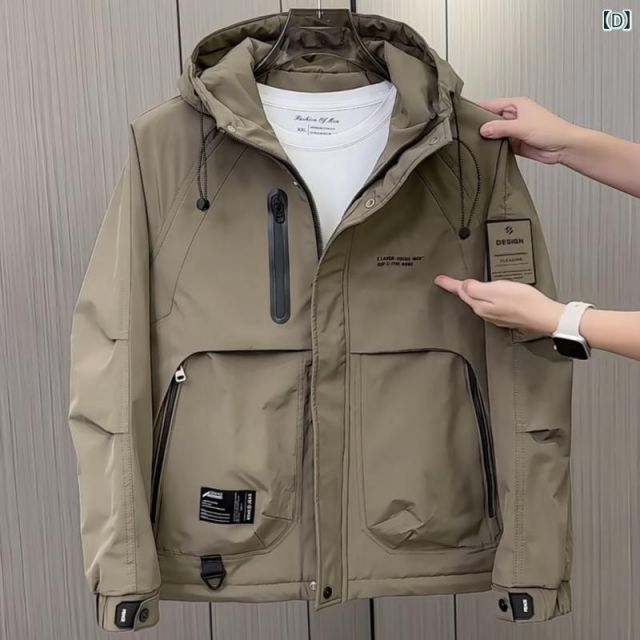 L 秋冬 コーデ メンズ 服 シンプル ファッション オシャレ 大人 かっこいい 大きいサイズ ストリート 紳士服 アメカジ ジャケット アウター フード付き 中綿 防寒 暖かい ワーク ジャケット アウター キルティング ジャケット アウター KANDAIZUMI_COM